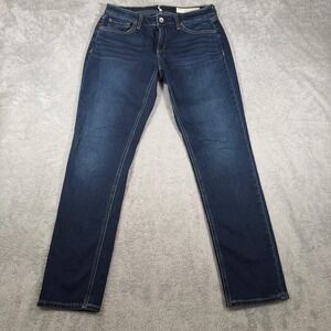 Rag & Bone Jeans Women 29 Blue Dark Dre Low Rise Slim Boyfriend Bianca‎ Stretch